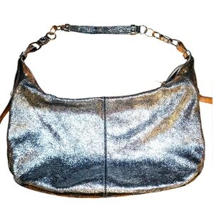 Silver glittery shoulder bag by alh. Like new.